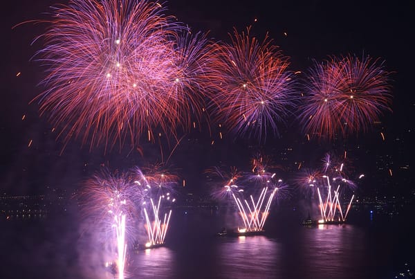 New Year's eve firework display.
